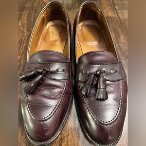 ALDEN FULL STRAP TASSEL SLIP ON BURGUNDY CALFSKIN #693, size 11.5
